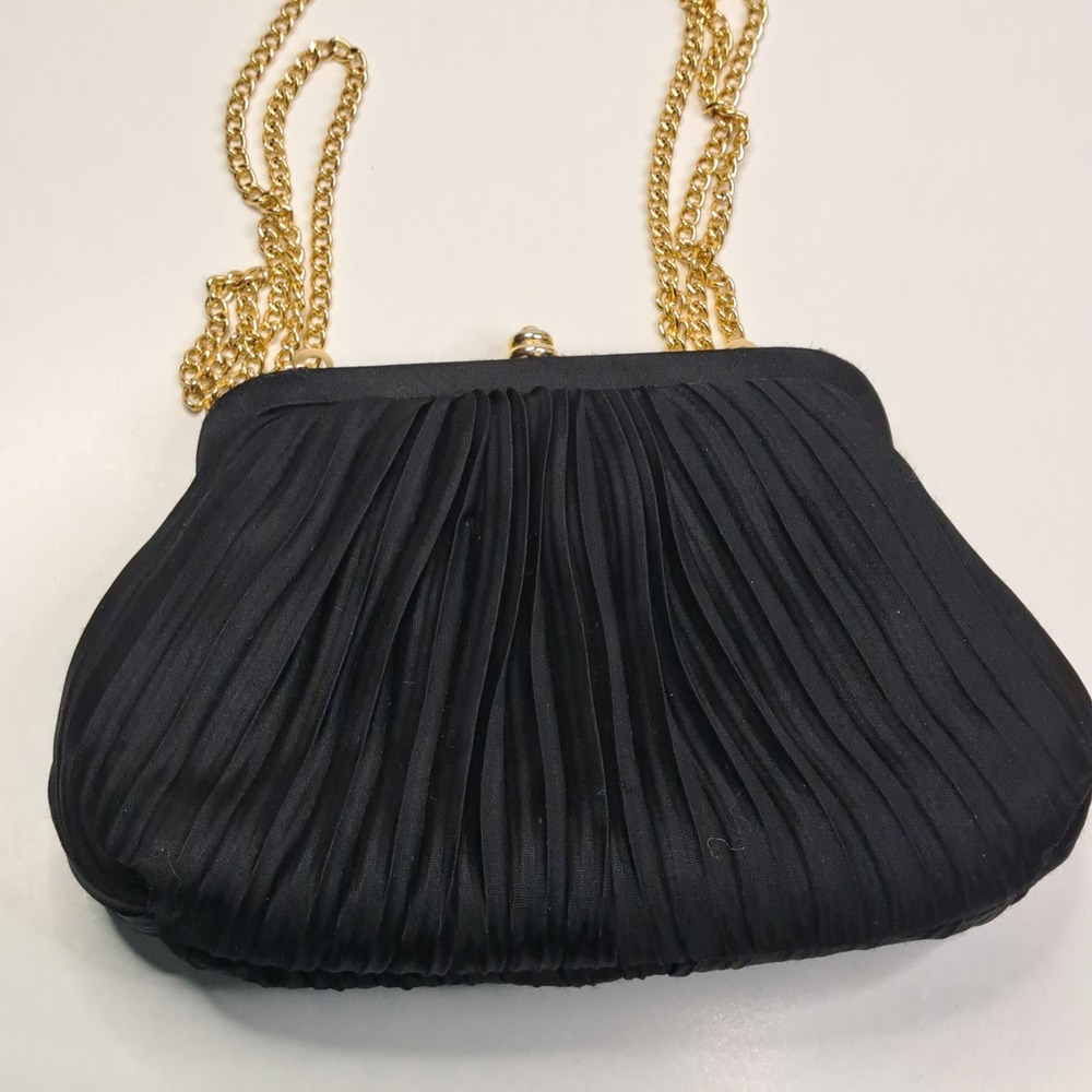 Sasha Vintage Women's Clutch Wallet Coin Bag Purse Pleated Embroidered‎ Flowers